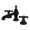 Kingston Brass KC7060AX Vintage 8" Widespread Bathroom Faucet, Matte Black KC7060AX - alternate 1
